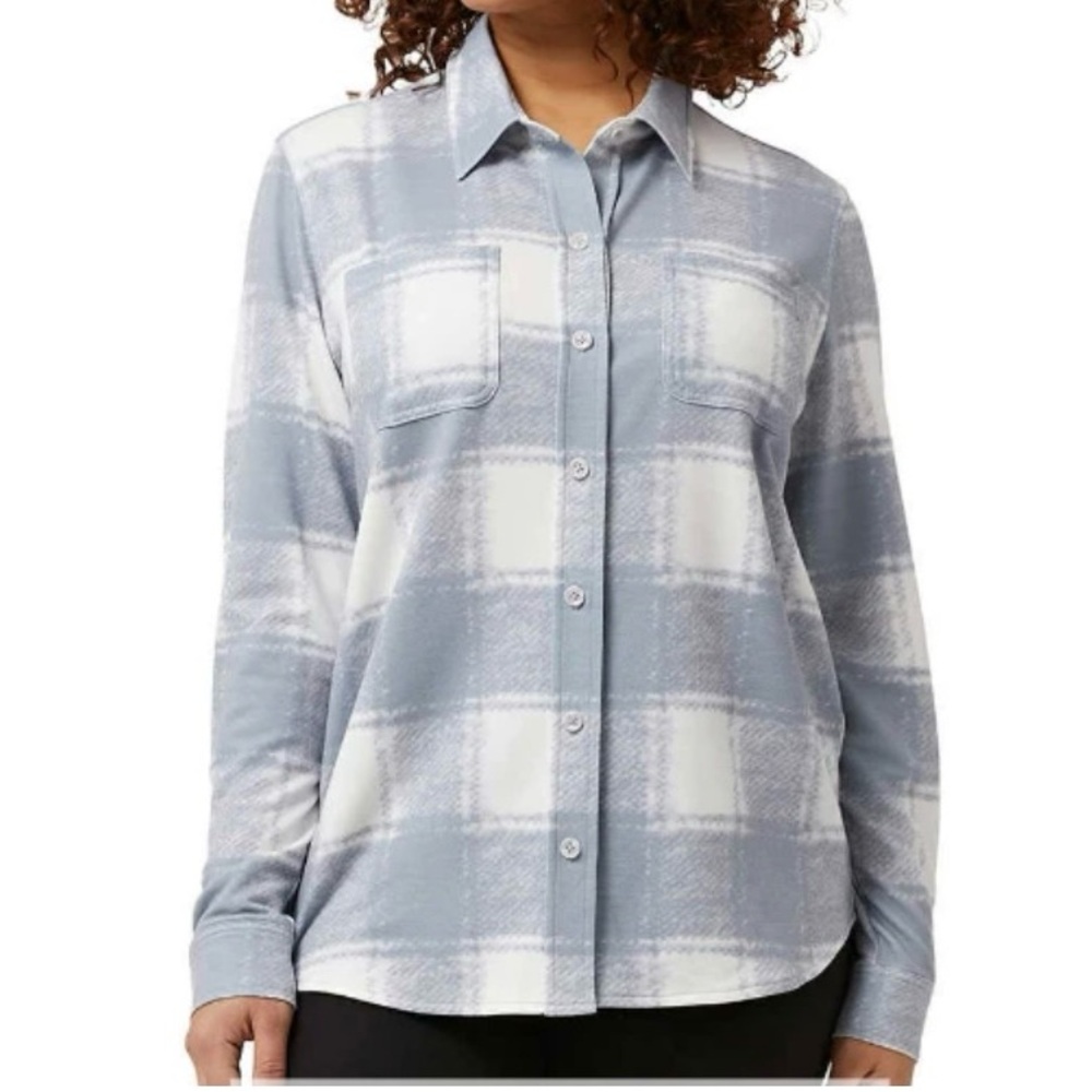 32 Degrees Ladies' Cozy Knit Button-Up Shirt  Sz: S